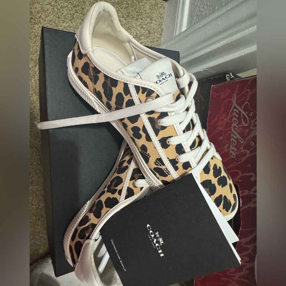 Brand New-Coach Women's Sneakers in Leopard and Black